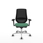PIQUERAS Y CRESPO Silla de oficina Mardos con mecanismo Sincro/Traslack, Verde esmeralda y Negro