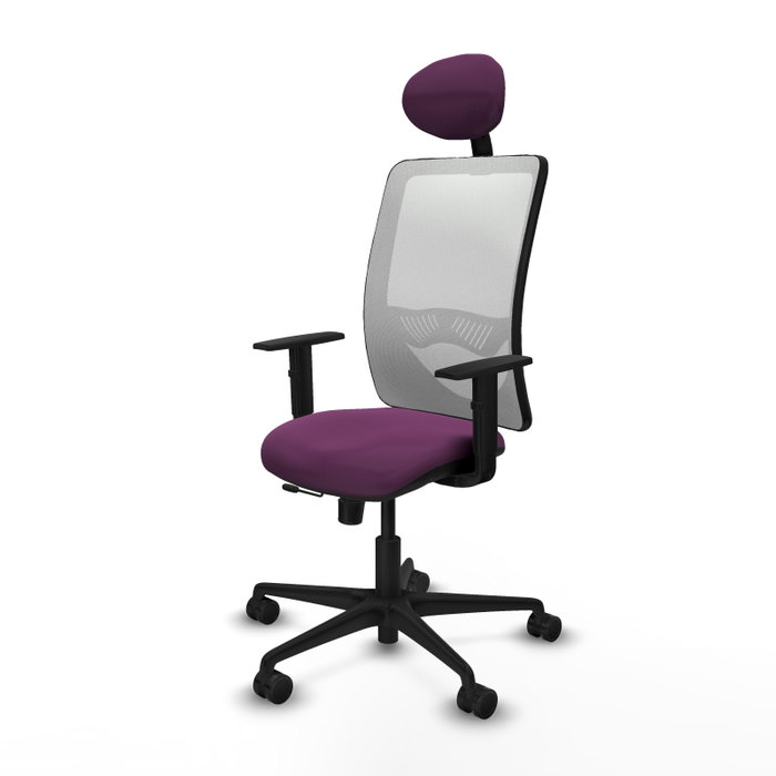 PIQUERAS Y CRESPO Silla de oficina Zulema con mecanismo Sincro/Traslack, Morado y Blanco PIQUERAS Y CRESPO Silla de oficina Zulema con mecanismo Sincro/Traslack, Morado y Blanco