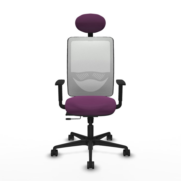 PIQUERAS Y CRESPO Silla de oficina Zulema con mecanismo Sincro/Traslack, Morado y Blanco PIQUERAS Y CRESPO Silla de oficina Zulema con mecanismo Sincro/Traslack, Morado y Blanco