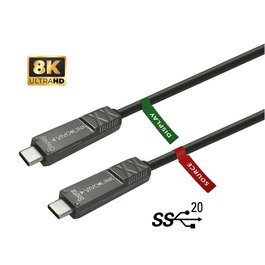 Vivolink Cable Óptico USB-C a USB-C 10m para AV 8K 100W