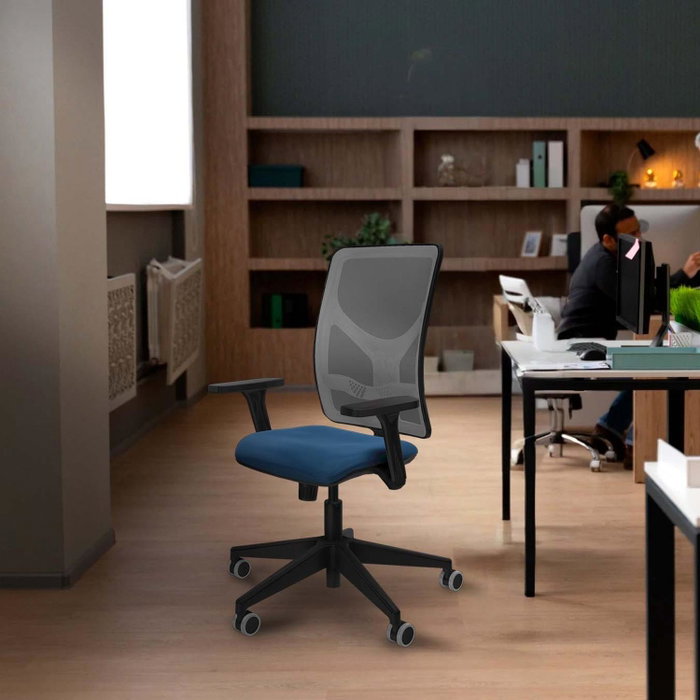 PIQUERAS Y CRESPO Silla de oficina Motilla Sincro Verde botella y Azul