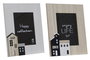 DKD Home Decor Marco de Foto 10x15 Scandi Blanco Natural Mdf 21.5x26.5 cm (6 Unidades)