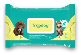 Freedog Toallitas Húmedas Citronela Grande 40Ud 28x18 cm