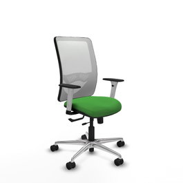 PIQUERAS Y CRESPO Silla de oficina Zulema con mecanismo Sincro/Traslack Verde y Blanco