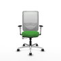 PIQUERAS Y CRESPO Silla de oficina Zulema con mecanismo Sincro/Traslack Verde y Blanco