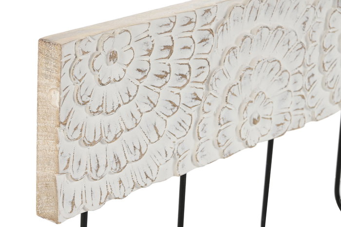 Perchero Romantico DKD Home Decor Blanco Negro 7.5x23.5x40.5 cm