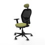 PIQUERAS Y CRESPO Silla de oficina Jorquera con mecanismo Sincro/Traslack, Verde oliva y Negro