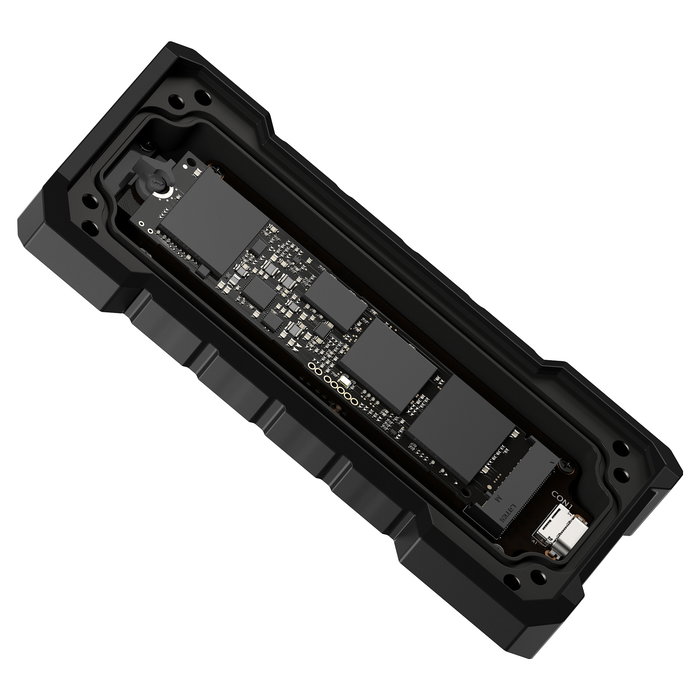 ASUS TUF Gaming A2 Caja Externa SSD NVMe M.2 USB 3.2 Gen 2x2 20 Gbit/s IP68 Compatible PS5 Xbox PCIe SATA Hasta 4 TB Negro