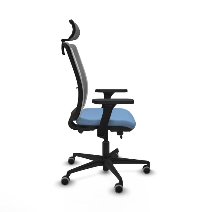 PIQUERAS Y CRESPO Silla de oficina Haches con mecanismo Sincro/Traslack, Azul cielo y Gris PIQUERAS Y CRESPO Silla de oficina Haches con mecanismo Sincro/Traslack, Azul cielo y Gris