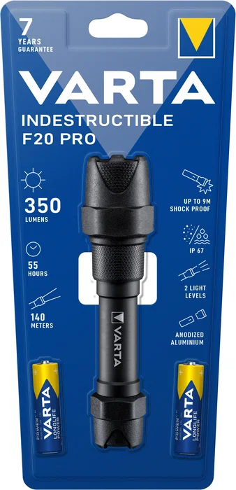 Varta Indestructible F20 Pro LED 350 lm Negro Varta Indestructible F20 Pro LED 350 lm Negro