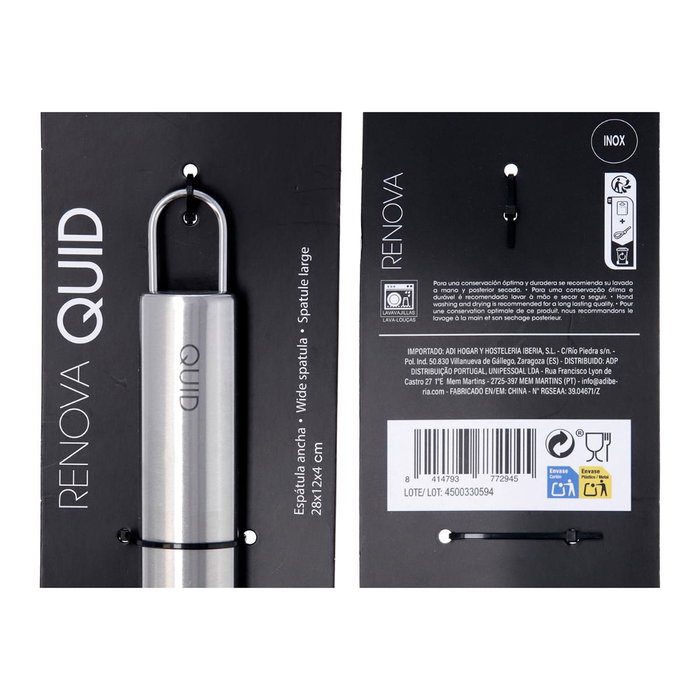 Espátula Ancha Acero Inoxidable Renova Quid 28 cm (12 Unidades) Espátula Ancha Acero Inoxidable Renova Quid 28 cm (12 Unidades)