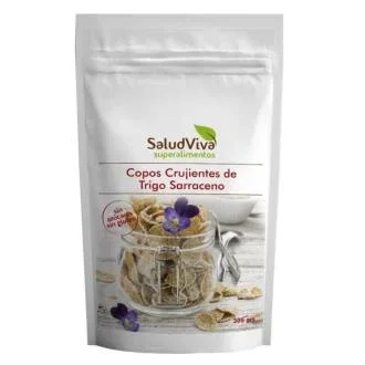 Salud Viva Copos Crujientes de Trigo Sarraceno Bio 300g - Alto en Fibra, Sin Azúcares Salud Viva Copos Crujientes de Trigo Sarraceno Bio 300g - Alto en Fibra, Sin Azúcares