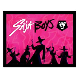 PYRAMID Cuadro Saja Boys KPop Demon Hunters 30x40cm Lámina de Coleccionista Enmarcada