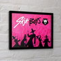 PYRAMID Cuadro Saja Boys KPop Demon Hunters 30x40cm Lámina de Coleccionista Enmarcada