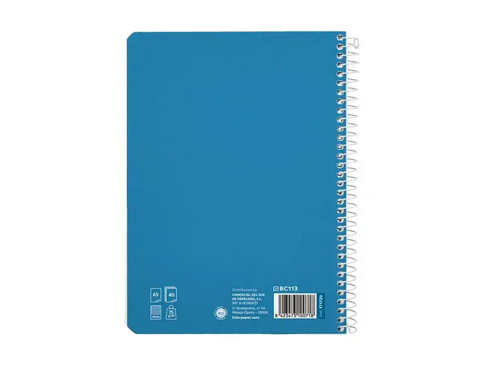 Liderpapel Cuaderno Espiral Pautaguía A5 Azul Liderpapel Cuaderno Espiral Pautaguía A5 Azul