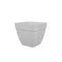 Artevasi Maceta Cuadrada Capri Campana de Plástico, 37x37 cm, Blanca - ART5600442843088