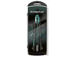 Staedtler Compás Noris 555 Micrométrico con Husillo y Rueda Central - Verde Turquesa 350 mm