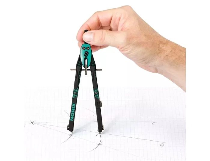 Staedtler Noris 555 Compás con rueda central y tubo de minas Verde turquesa Staedtler Noris 555 Compás con rueda central y tubo de minas Verde turquesa