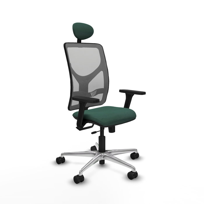 PIQUERAS Y CRESPO Silla de oficina Motilla con mecanismo Sincro/Traslack, Verde botella y Gris PIQUERAS Y CRESPO Silla de oficina Motilla con mecanismo Sincro/Traslack, Verde botella y Gris