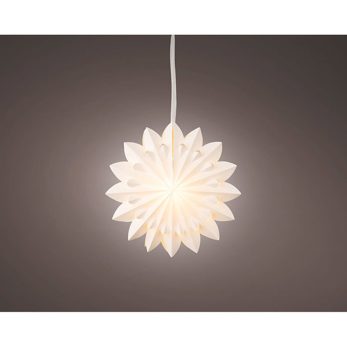 Lumineo Estrella colgante de papel LED ø40 x 20,5 cm Lumineo Estrella colgante de papel LED ø40 x 20,5 cm