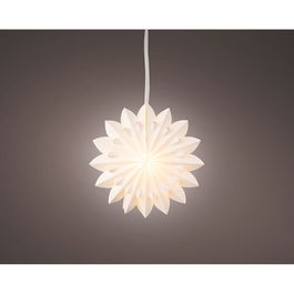 Lumineo Estrella Colgante de Papel LED Ø40x20.5 cm con Temporizador Luz Blanca Cálida para Interior IP20 6 Leds