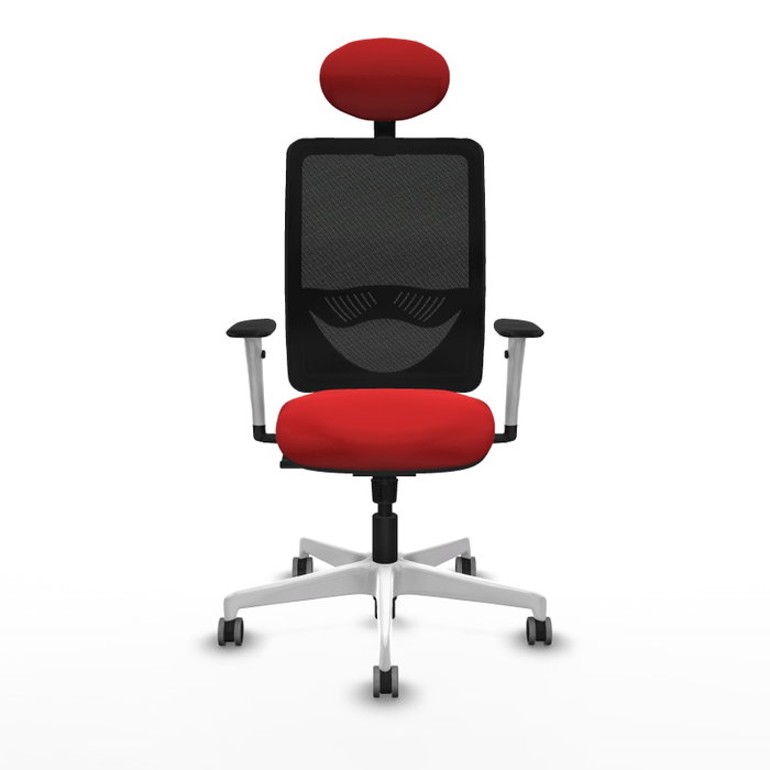PIQUERAS Y CRESPO Silla de oficina Zulema con mecanismo Sincro, Rojo y Negro