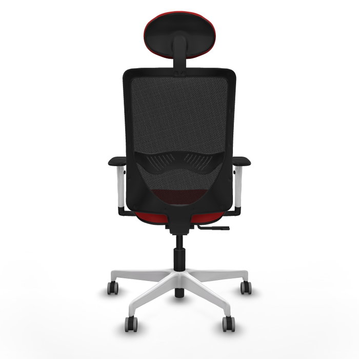 PIQUERAS Y CRESPO Silla de oficina Zulema con mecanismo Sincro, Rojo y Negro