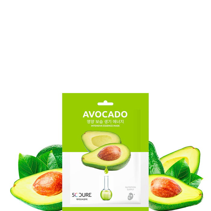 Jkosmec Avocado Intensive Essence Mask - Mascarilla Hidratante de Aguacate 25 ml para Piel Seca