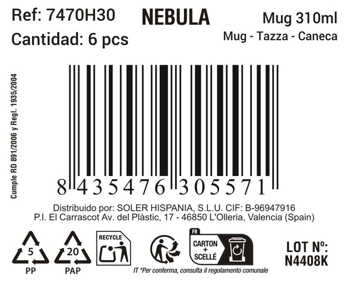 La Mediterranea Taza Nebula 310ml
