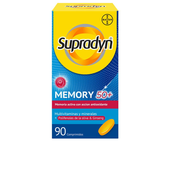 Supradyn Supradyn Memory 50+ - Complejo vitamínico con Ginseng y Polifenoles para Memoria y Concentración - 90 Comprimidos Supradyn Supradyn Memory 50+ - Complejo vitamínico con Ginseng y Polifenoles para Memoria y Concentración - 90 Comprimidos