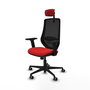 PIQUERAS Y CRESPO Silla de oficina Mardos con Mecanismo Sincro, Rojo y Negro