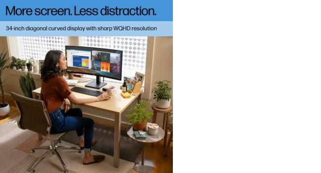 HP Monitor Curvo P34hc G4 WQHD USB-C 34 pulgadas