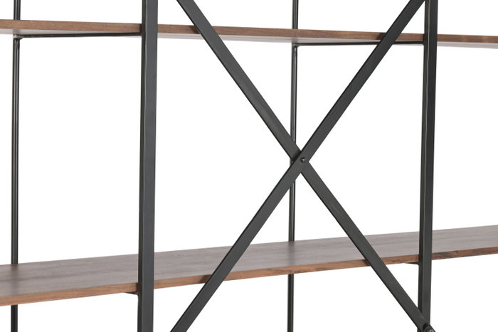 DKD Home Decor Estanteria Loft Negro Natural 43 x 220 x 213 cm
