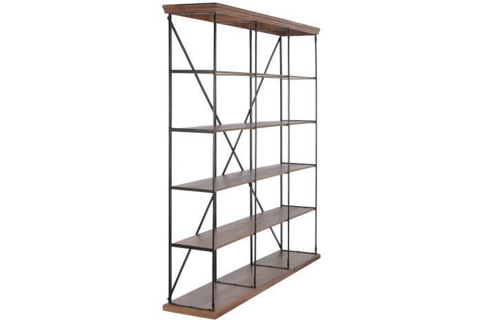 DKD Home Decor Estanteria Loft Negro Natural 43 x 220 x 213 cm