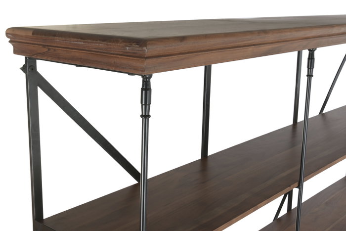 DKD Home Decor Estanteria Loft Negro Natural 43 x 220 x 213 cm