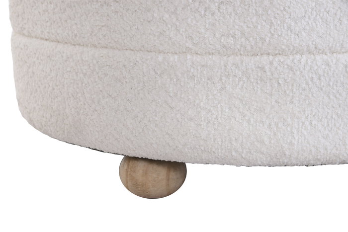 DKD Home Decor Set de 3 Reposapiés con Almacenaje Interior Beige y Marrón