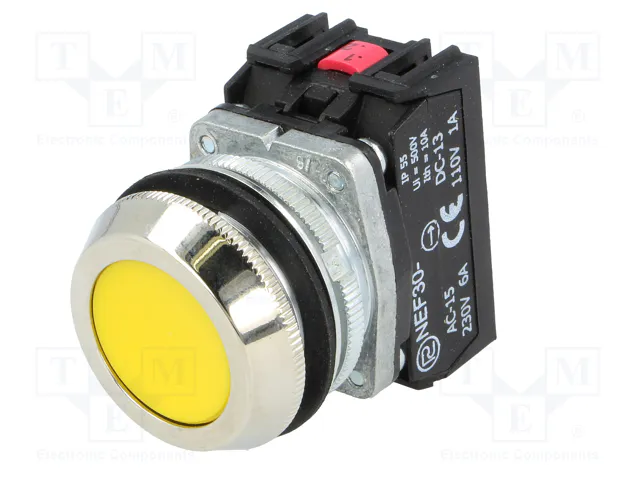 PROMET Interruptor de presión NEF30 amarillo NC + NA