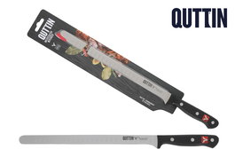 Quttin Cuchillo Jamonero Sybarite, Longitud 28 cm, Hoja de Acero Inoxidable, Con Alveolo (8 Unidades)