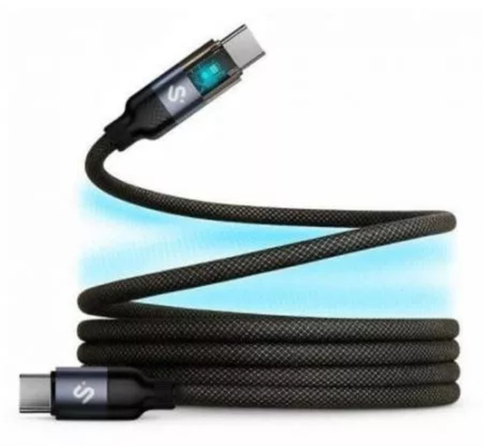 Subblim Cable PowerMag LED 100W USB-C a USB-C, 2m, Negro Subblim Cable PowerMag LED 100W USB-C a USB-C, 2m, Negro