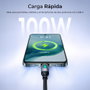 Subblim Cable PowerMag LED 100W USB-C a USB-C 2m