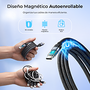 Subblim Cable PowerMag LED 100W USB-C a USB-C 2m