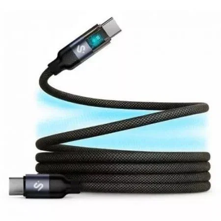 Subblim Cable PowerMag LED 100W USB-C a USB-C, 2m, Negro Subblim Cable PowerMag LED 100W USB-C a USB-C, 2m, Negro