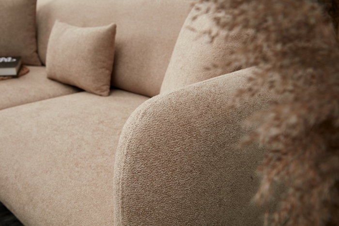 Atelier Del Sofa Sofá-Cama Esquinero Simena Right Beige Modular Confortable Elegante