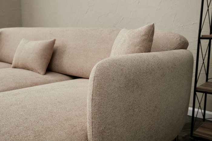 Atelier Del Sofa Sofá-Cama Esquinero Simena Right Beige Modular Confortable Elegante
