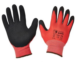 SIFER Guantes Siferfoam Palma Nitrilo Sandy Rojo/Negro T-11 XXL