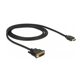 DeLOCK 85582 Cable Adaptador DVI-D 18+1 Macho a HDMI-A Macho 1 m Negro, Resolución 1920x1200, 3.96 Gbit/s, Blindaje Triple