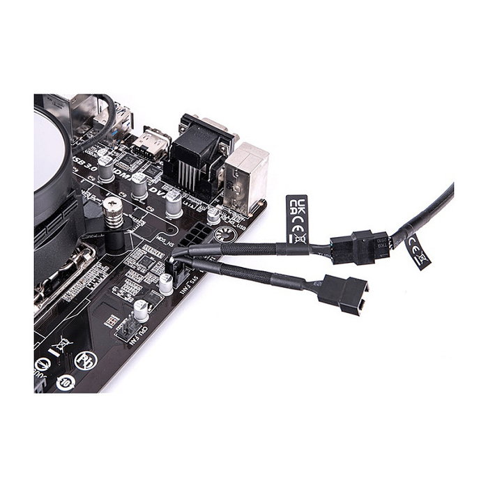Thermaltake Tt Mod PWM Fan 4 Pin Y-Cable AC-060-CO1OTN-F1, 0.11 m, Negro, Pack de 3
