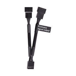 Thermaltake Tt Mod PWM Fan 4 Pin Y-Cable AC-060-CO1OTN-F1, 0.11 m, Negro, Pack de 3