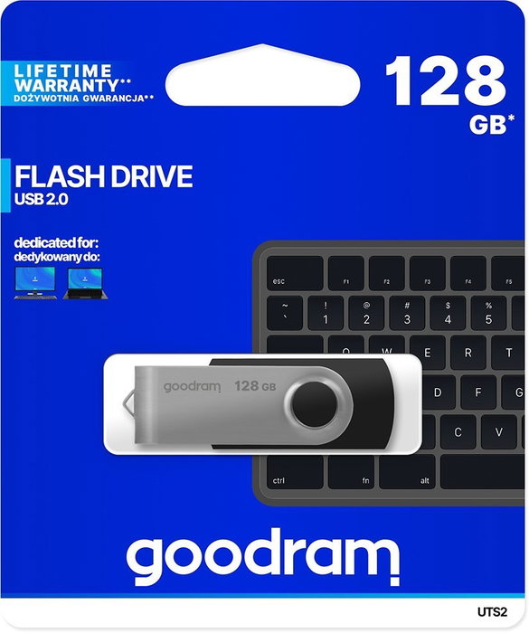 GOODRAM Pendrive UTS2 128GB USB 2.0 Negro GOODRAM Pendrive UTS2 128GB USB 2.0 Negro