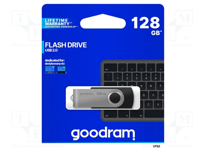 GOODRAM Pendrive UTS2 128GB USB 2.0 Negro GOODRAM Pendrive UTS2 128GB USB 2.0 Negro